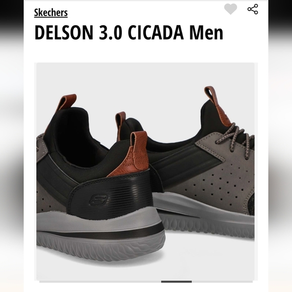 Skechers Black & Gray Men's Slip On Sneakers Size 8 - Picture 5 of 13